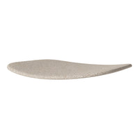 Soft beige serving platter with a smooth, wavy design and subtle texture. Ideal for modern dining aesthetics.