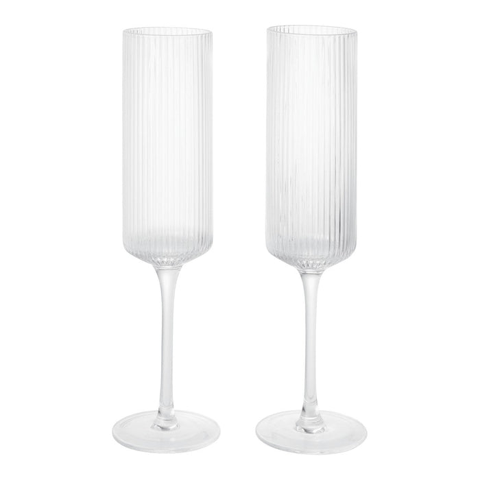 Ripple Champagne Flutes - Set of 2