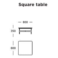 Simple black square table design with clean lines and a minimalist style, perfect for modern interiors.