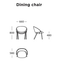 Stylish dining chair featuring a sleek design with clean lines and a modern aesthetic, perfect for any decor.