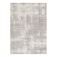 Abstract gray area rug with a textured pattern and subtle variations for a modern, minimalist look. 