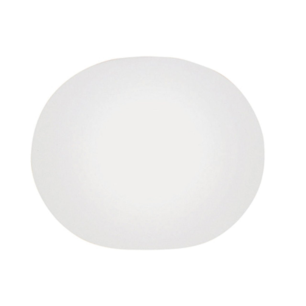 "White oval-shaped decor piece with a smooth, matte finish, perfect for modern interiors."