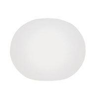 "White oval-shaped decor piece with a smooth, matte finish, perfect for modern interiors."
