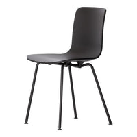 Sleek black dining chair with a smooth finish and minimalist design, perfect for modern décor.