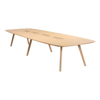 Light natural wood finish with a smooth, minimalist design and tapered legs. Perfect for modern interiors.