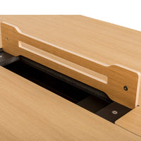Light wood grain finish with a smooth, natural pattern and a sleek, minimalist design element.