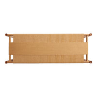 Natural bamboo color mat with smooth textured bands in a minimalist design, ideal for modern decor.