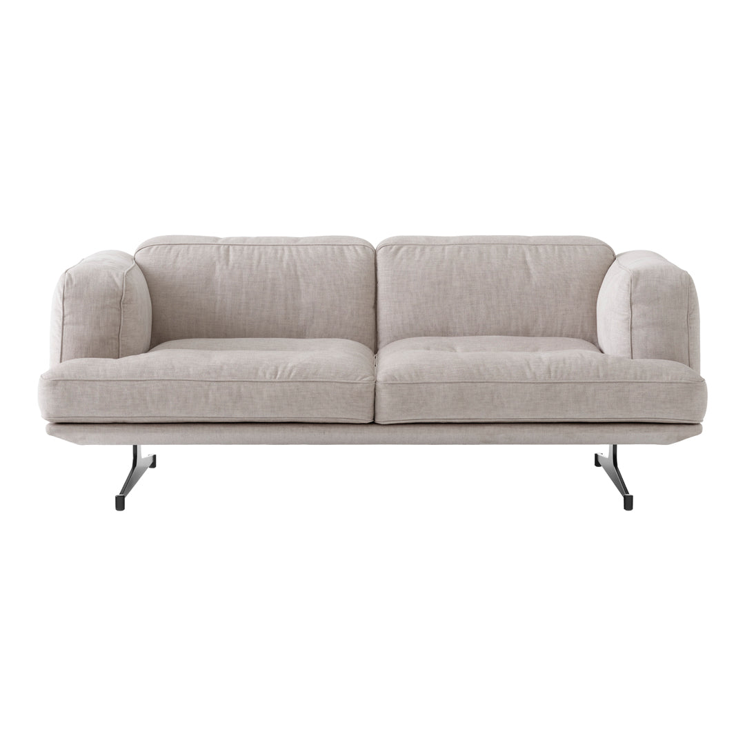 Light beige modern sofa with smooth, textured fabric and minimalist design. Elegant and versatile for any decor.