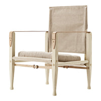 Light beige fabric with natural wooden frame, featuring a simple, minimalist design. Perfect for modern decor.