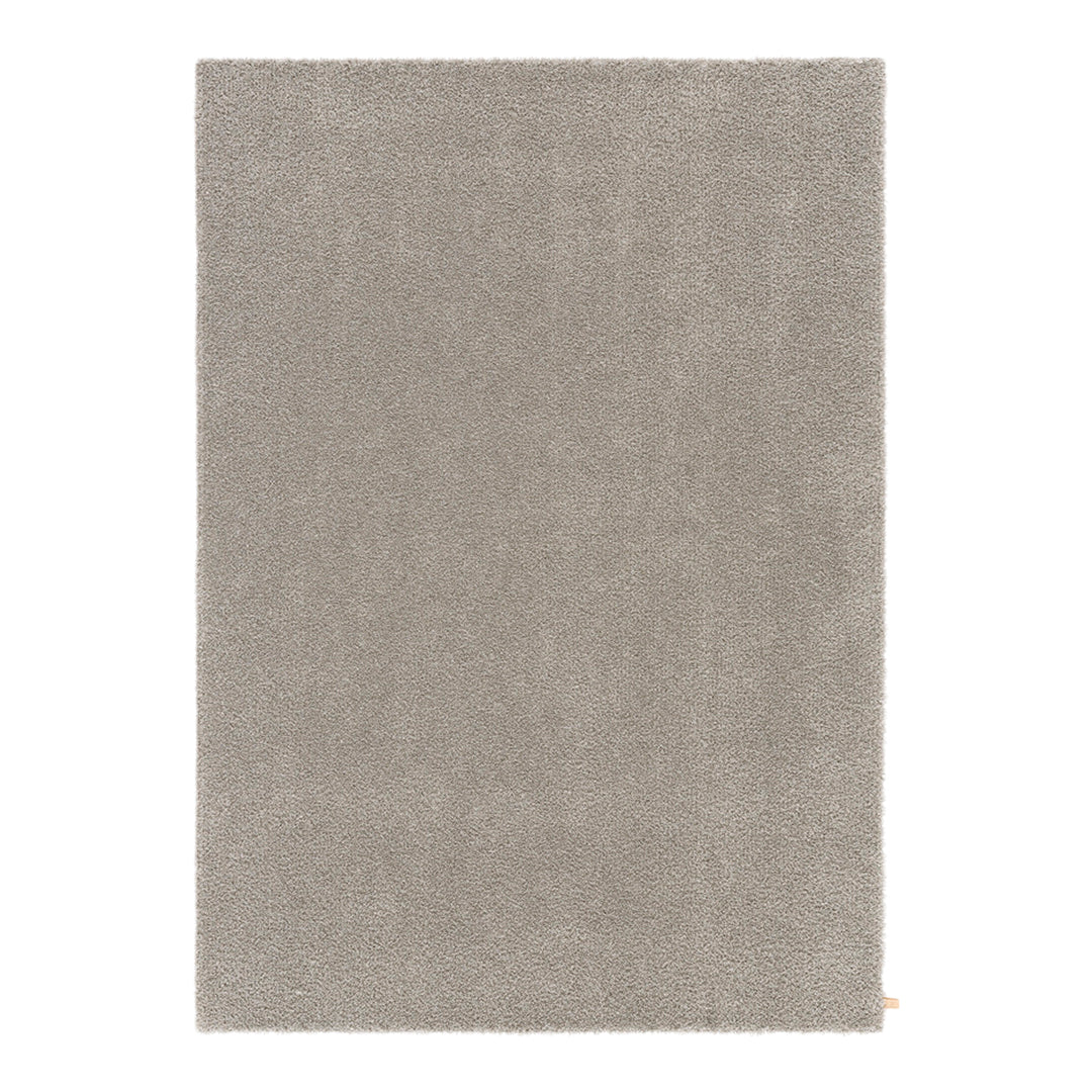 Soft gray area rug with a subtle, textured pattern perfect for modern decor.