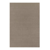 Solid taupe area rug with a smooth texture, perfect for modern and minimalist home decor.