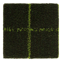 Black and green textured square with a cross pattern, perfect for contemporary decor.