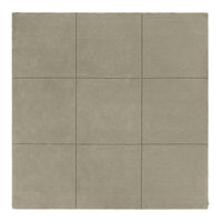 Gray square tile featuring a smooth, uniform surface with nine equal sections. Ideal for modern decor.