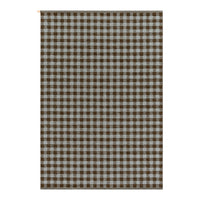 Brown and gray checkered pattern on a fabric background, perfect for home decor and crafts.