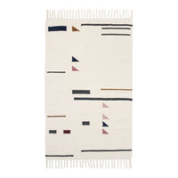 Boarders Kelim Hand-Woven Wool and Cotton Rug Triangles Small 2