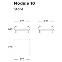 "Stylish modern stool in solid color with sleek design, perfect for contemporary decor."