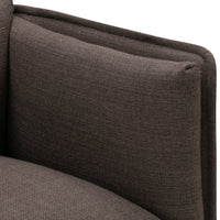 Brown textured upholstery with a subtle, woven pattern for a modern couch design. Soft and stylish accent piece.