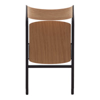Natural wood grain with a warm brown finish, contrasting black metal frame for a modern, stylish look.