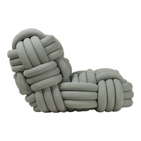 Stylish gray knotted design with textured pattern, perfect for modern decor. 