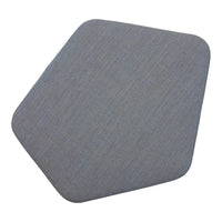 Gray hexagonal cushion with a subtle textured pattern, perfect for modern décor. Ideal for stylish seating solutions.