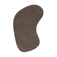 Soft, brown, kidney-shaped mat with a smooth texture and minimal pattern for a modern, stylish look.