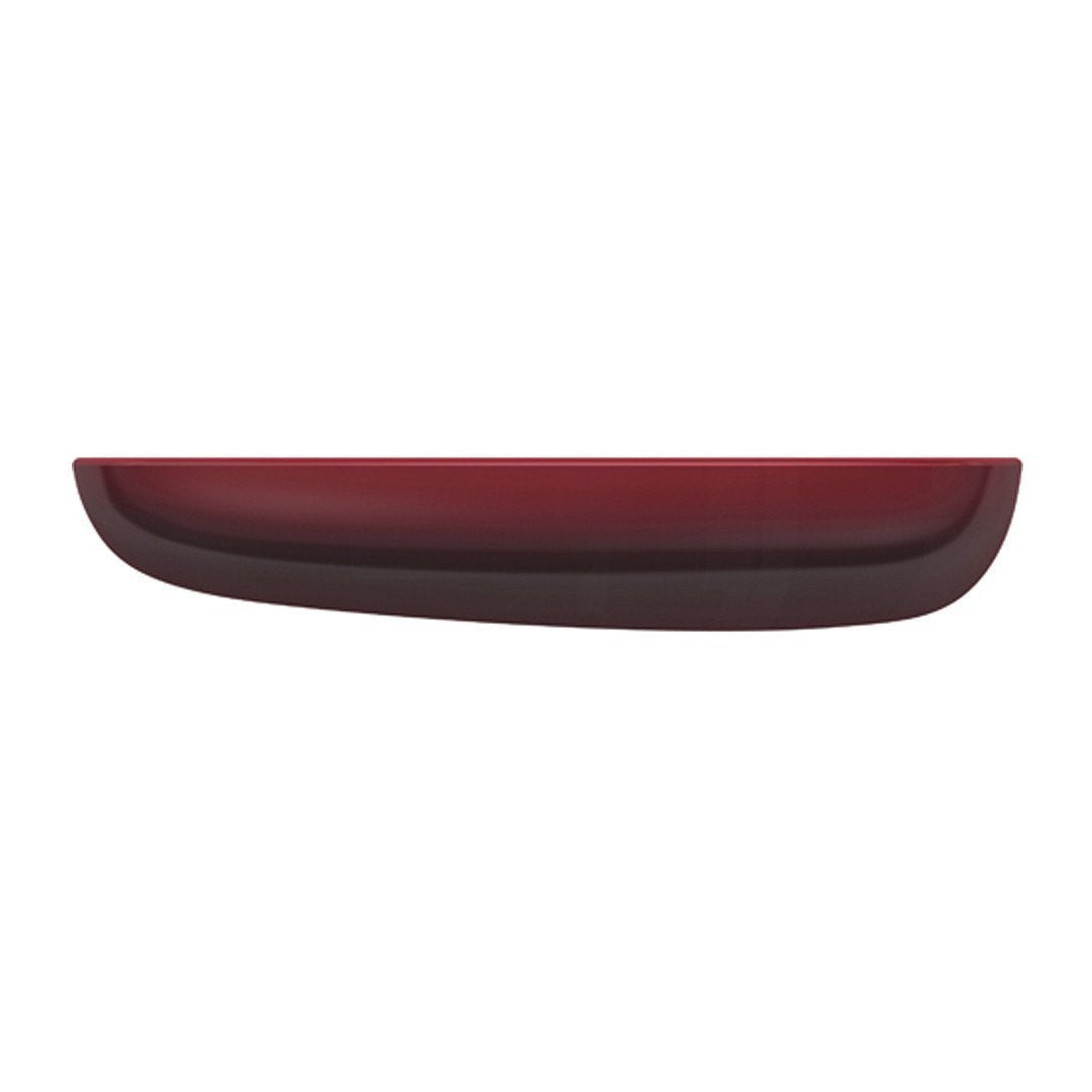 Glossy deep red serving dish with a smooth, curved design and subtle gradient. Perfect for elegant table settings.