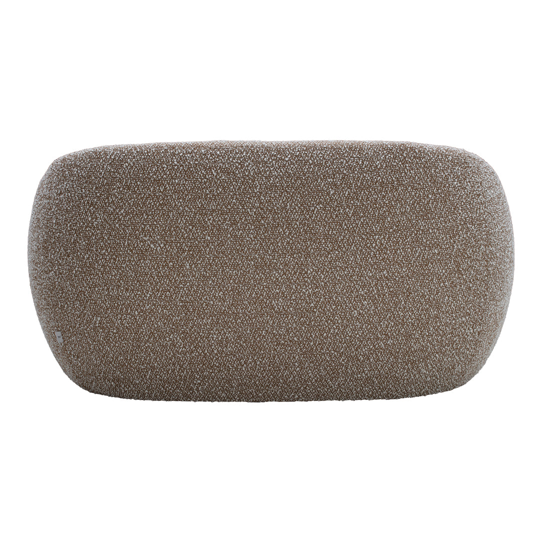 Brown textured pillow with a subtle, flecked pattern, perfect for adding warmth to any decor.
