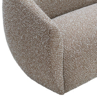 Textured brown upholstery with a subtle speckled pattern, perfect for contemporary home decor.
