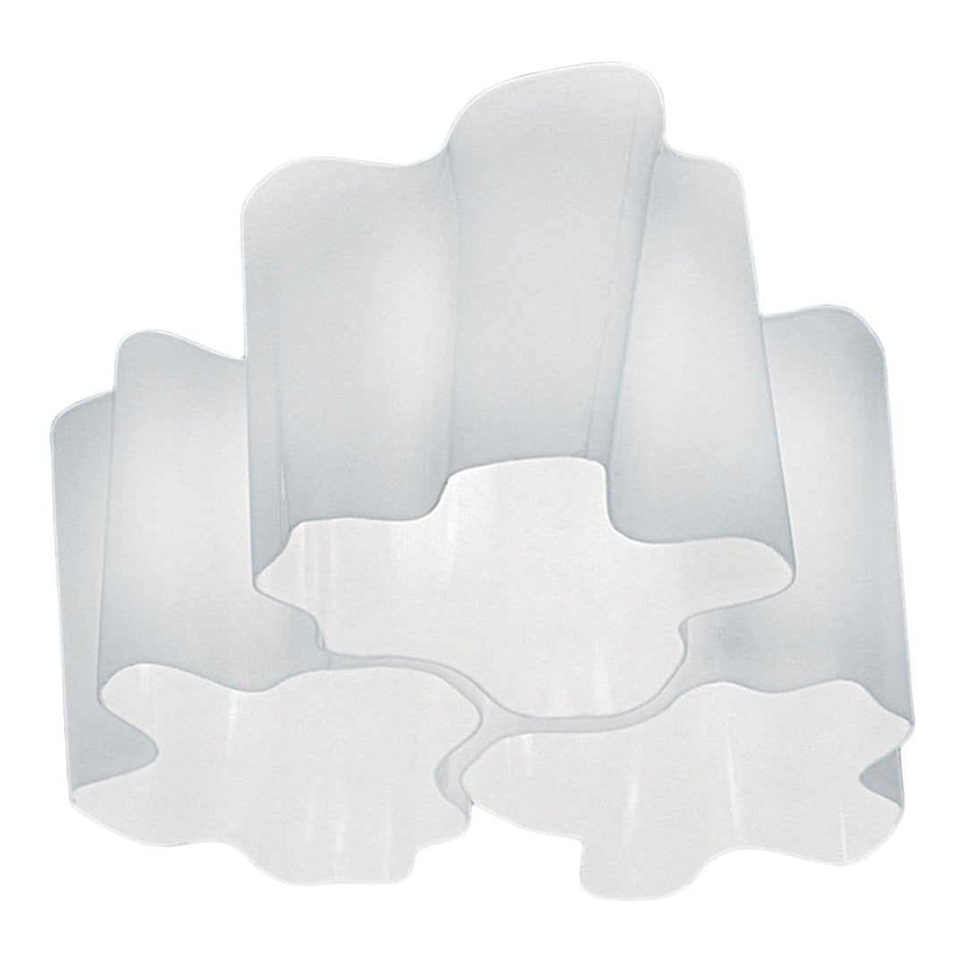 White wavy lampshade with a smooth, glossy finish, featuring a modern, elegant design. Perfect for contemporary decor.
