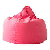 Bright pink bean bag chair with a smooth, textured surface, perfect for vibrant decor.