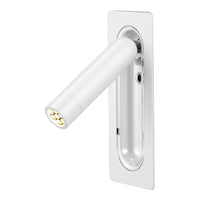 White modern wall light fixture with a sleek design and smooth surface. Minimalist style enhances any decor.