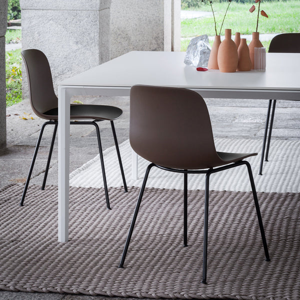 Seela Outdoor Side Chair w/ Black Powder-Coated Frame