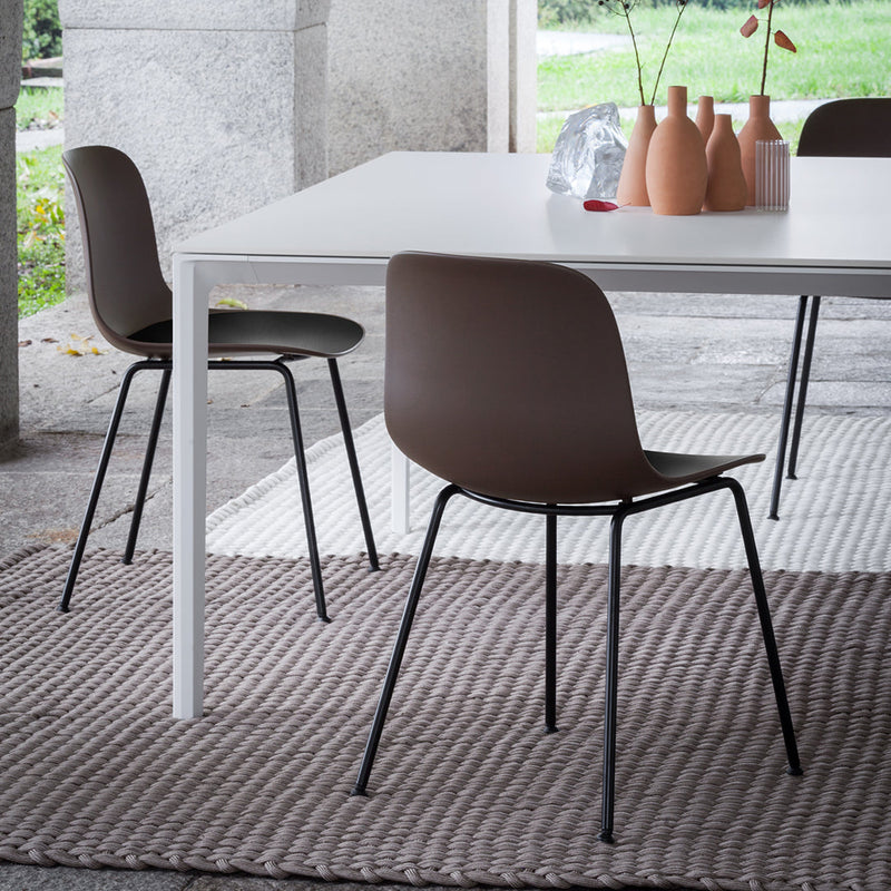 Seela Outdoor Side Chair w/ Black Powder-Coated Frame