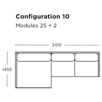 Sleek modular sofa design with a neutral palette and clean lines, perfect for modern living spaces.