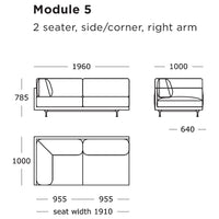 Two-seater sofa design featuring a sleek, modern outline in minimalist black and white with geometric patterns.