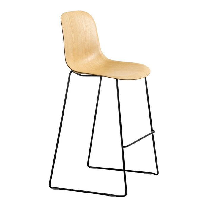 Mani Wood Bar Stool - Sled Base - Stackable