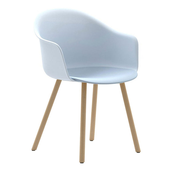 Mani Plastic Armshell Armchair - Wood Legs