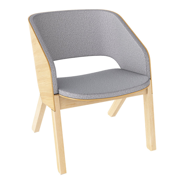 Merano Lounge Armchair - Upholstered - Oak Frame