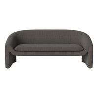 Stylish gray sofa with subtle ribbed texture, perfect for modern interiors.