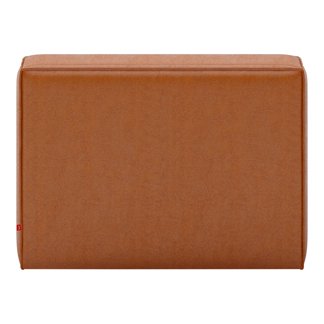 Brown synthetic leather storage box with a smooth, solid pattern and clean, modern edges. Perfect for organization.