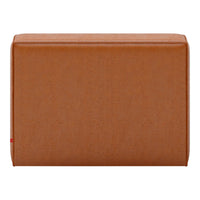 Brown synthetic leather storage box with a smooth, solid pattern and clean, modern edges. Perfect for organization.