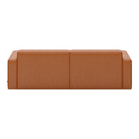 Modern brown leather sofa with a sleek, minimalist design and clean lines. Perfect for contemporary interiors.