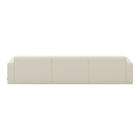 Beige modern sofa with a sleek, minimalist design and clean lines, ideal for contemporary living spaces.