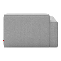 Gray upholstered modular sofa with a textured pattern, ideal for modern living spaces.