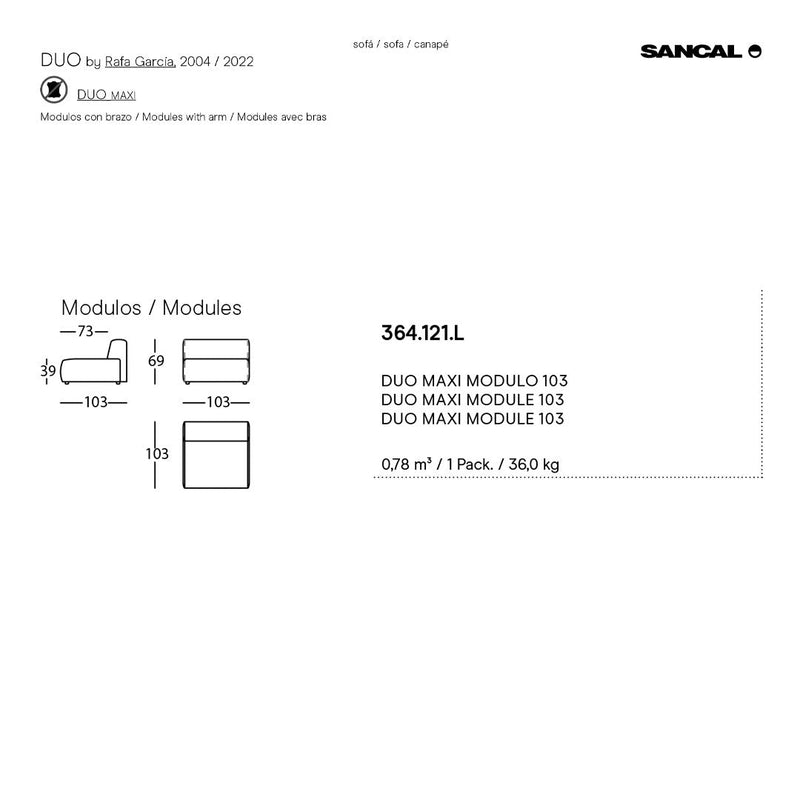 Duo Maxi Modular Sofa - Middle