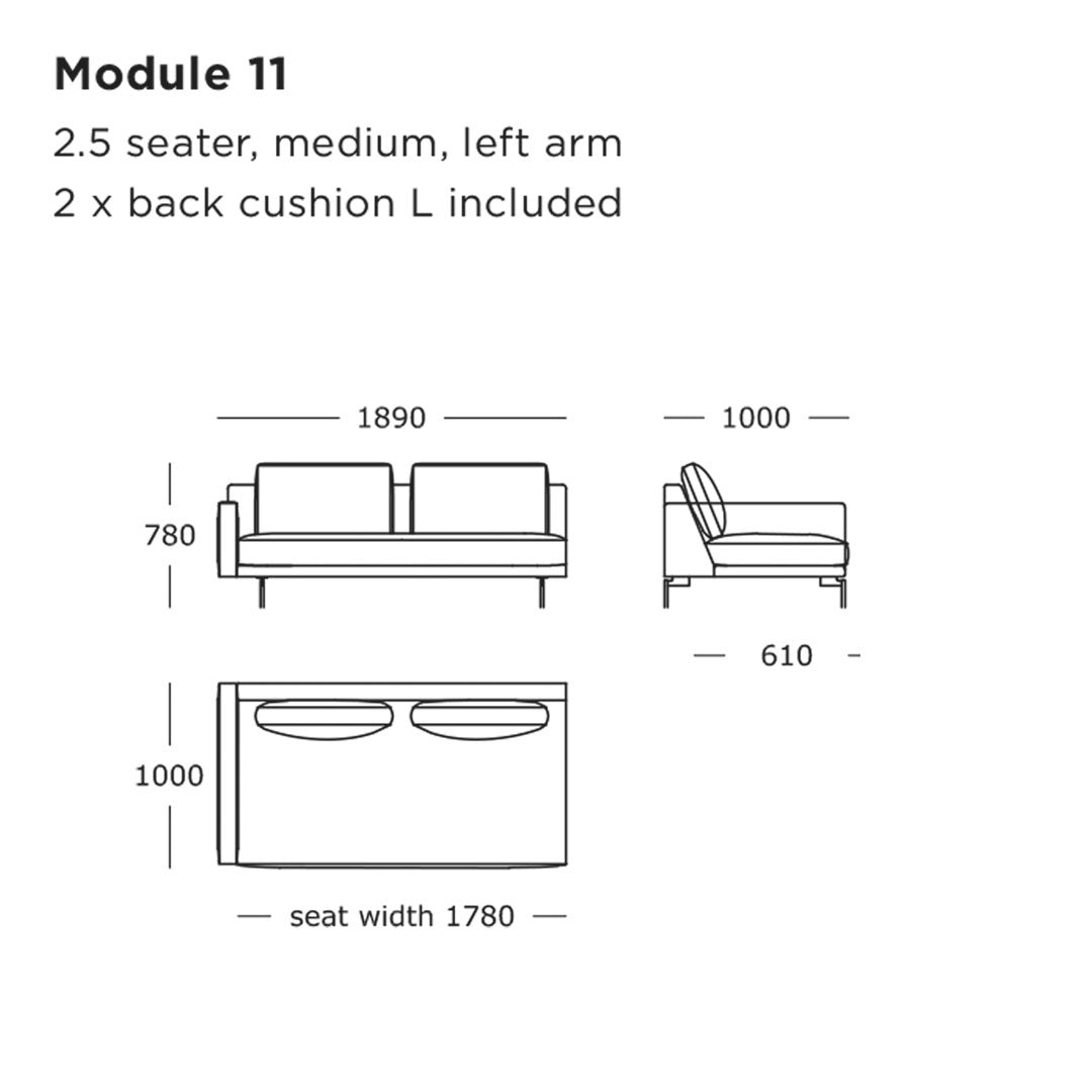 Modern 2.5-seater sofa in neutral tones, featuring a sleek design with minimalistic lines and no visible patterns.