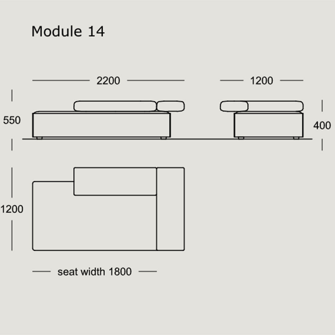 Stylish sofa in a neutral color palette with sleek, modern lines and minimalistic design elements.