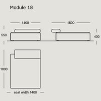 "Simple modern modular sofa design in neutral tones with clean lines and minimalist style."