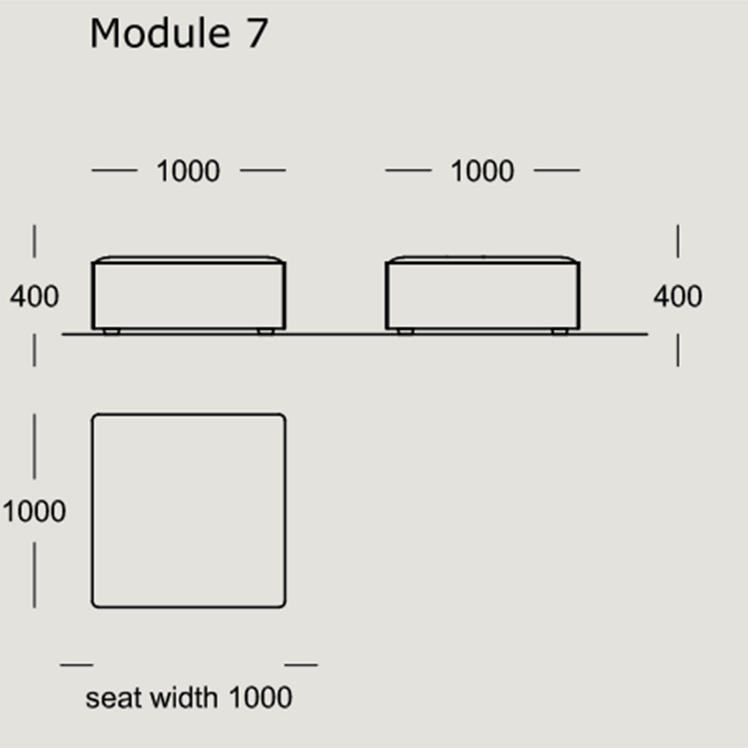 "Minimalist modular sofa in solid colors, featuring a sleek, contemporary design without patterns."