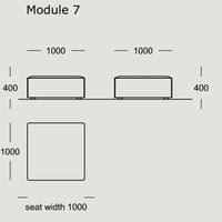 "Minimalist modular sofa in solid colors, featuring a sleek, contemporary design without patterns."